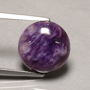 Charoite Viola naturale da 5.41 ct, Taglio rotondo, Opaco
