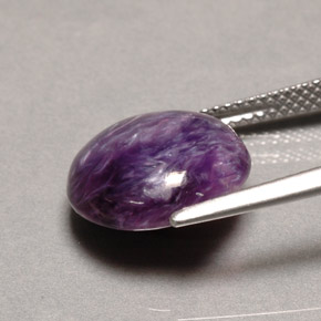 Charoite Viola naturale da 5.41 ct, Taglio rotondo, Opaco