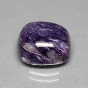 Caroite naturale viola da 6,76 ct, taglio a cuscino, opaco
