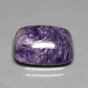 Caroite naturale viola da 6,49 ct, taglio a cuscino, opaco