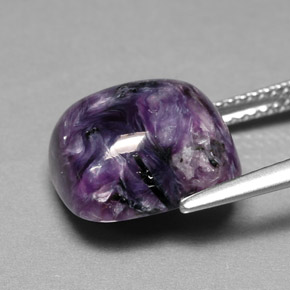 Charoite Viola naturale da 7.25 ct, Taglio a cuscino, Opaco