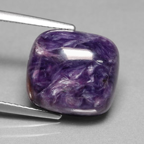 Charoite Viola naturale da 8.03 ct, Taglio a cuscino, Opaco