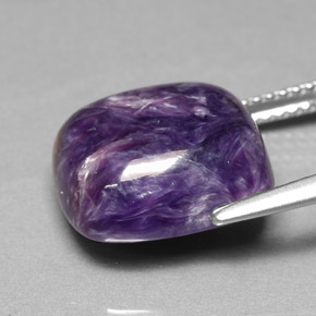Charoite Viola naturale da 8.03 ct, Taglio a cuscino, Opaco