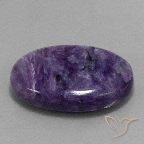Charoite Viola scuro naturale da 31.70 ct, Taglio ovale, Opaco