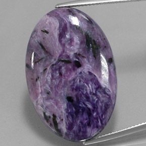 Charoite Viola naturale da 37.70 ct, Taglio ovale, Opaco