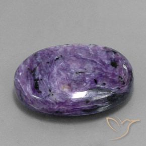 Caroite naturale viola da 34,07 ct, taglio ovale, opaco