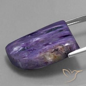 Charoite Velluto Viola Viola naturale da 30.57 ct, Taglio a fantasia, Opaco