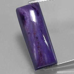 Charoite Viola naturale da 16.59 ct, Taglio a baguette, Opaco