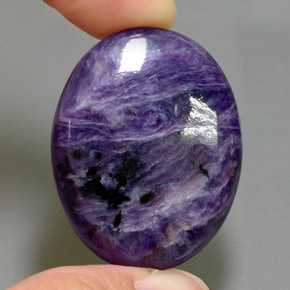 Charoite Viola naturale da 54.26 ct, Taglio ovale, Opaco