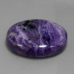 Charoite Viola naturale da 54.26 ct, Taglio ovale, Opaco