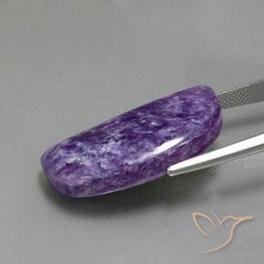 29.93ct Naturale Viola scuro Charoite, Taglio a fantasia, Opaco