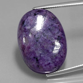 Caroite naturale viola da 28,97 ct, taglio ovale, opaco