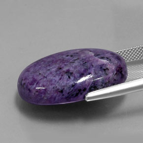 Caroite naturale viola da 28,97 ct, taglio ovale, opaco
