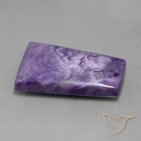 Charoite Viola scuro naturale da 39.47 ct, Taglio a baguette, Opaco