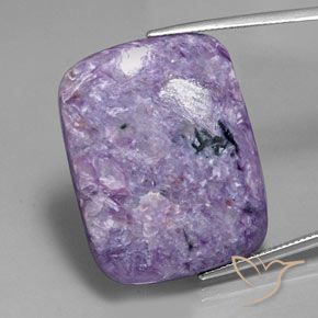 40.69ct Naturale Violetto medio profondo Charoite, Cuscino, Opaco