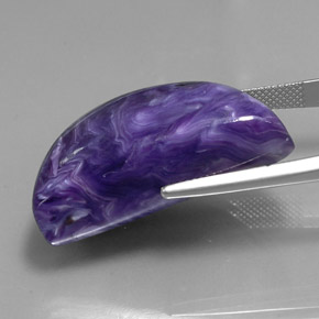 Caroite naturale viola da 60,66 ct, forma fantasia, opaco