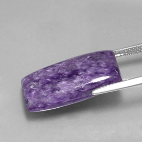 Charoite Viola naturale da 13.90 ct, Taglio a baguette, Opaco