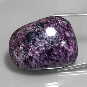 Caroite naturale viola da 96,18 ct, forma fantasia, opaco