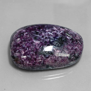 Caroite naturale viola da 96,18 ct, forma fantasia, opaco