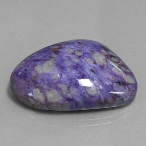 Caroite viola naturale da 38,79 ct, forma fantasia, opaco