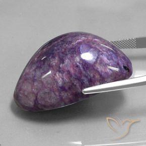 Charoite Violetto medio profondo naturale da 91.73 ct, Taglio a fantasia, Opaco