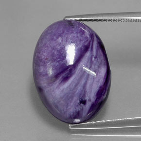Caroite naturale viola da 12,03 ct, taglio ovale, opaco