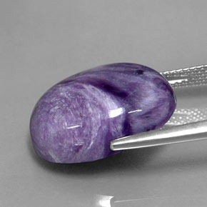 Caroite naturale viola da 12,03 ct, taglio ovale, opaco