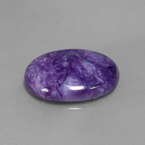 Caroite naturale viola da 7,41 ct, taglio ovale, opaco