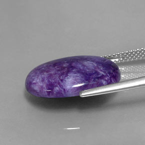 Caroite naturale viola da 7,41 ct, taglio ovale, opaco