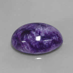 Caroite naturale viola da 10,76 ct, taglio ovale, opaco