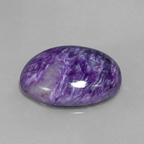 Caroite naturale viola da 8,41 ct, taglio ovale, opaco