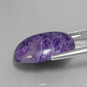Caroite naturale viola da 8,41 ct, taglio ovale, opaco