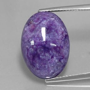 Charoite Viola naturale da 11.76 ct, Taglio ovale, Opaco