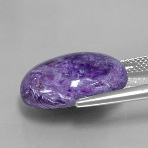 Charoite Viola naturale da 11.76 ct, Taglio ovale, Opaco