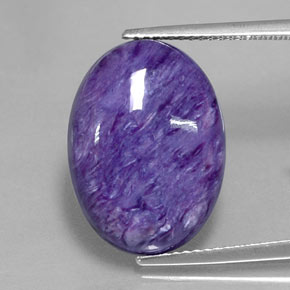Caroite naturale viola da 11,11 ct, taglio ovale, opaco