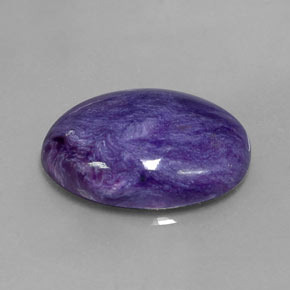 Caroite naturale viola da 9,25 ct, taglio ovale, opaco