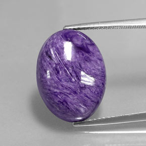 Caroite naturale viola da 11,80 ct, taglio ovale, opaco