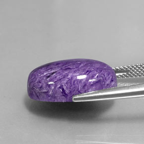 Caroite naturale viola da 11,80 ct, taglio ovale, opaco