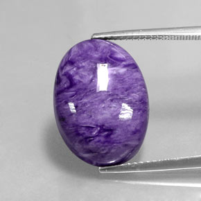 Charoite Viola naturale da 12.05 ct, Taglio ovale, Opaco