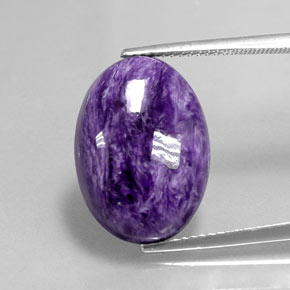 Caroite naturale viola da 10,26 ct, taglio ovale, opaco