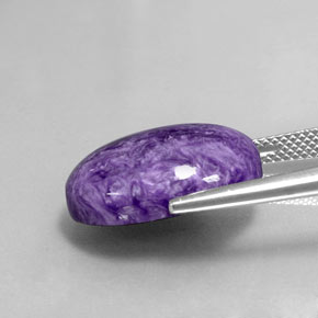 Caroite naturale viola da 10,26 ct, taglio ovale, opaco