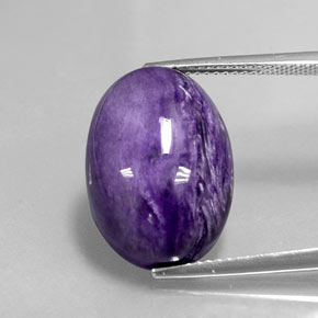Caroite naturale viola da 12,83 ct, taglio ovale, opaco