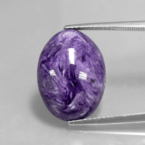 Charoite Viola naturale da 9.82 ct, Taglio ovale, Opaco