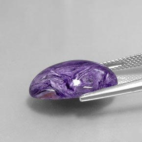 Charoite Viola naturale da 9.82 ct, Taglio ovale, Opaco