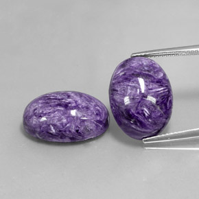 Caroite naturale viola da  ct, taglio ovale, opaco