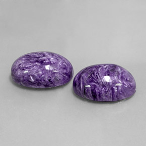 Caroite naturale viola da  ct, taglio ovale, opaco