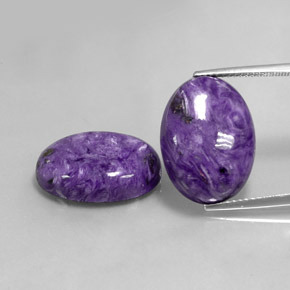 Caroite naturale viola da  ct, taglio ovale, opaco
