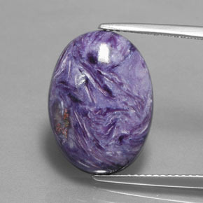 Charoite Viola naturale da 9.32 ct, Taglio ovale, Opaco