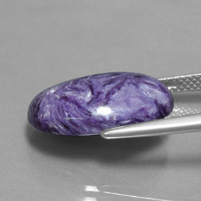 Charoite Viola naturale da 9.32 ct, Taglio ovale, Opaco