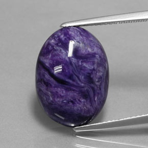 Charoite Viola naturale da 9.57 ct, Taglio ovale, Opaco